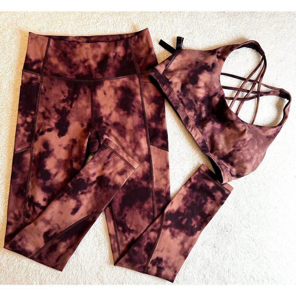 2Pc Victoria’s Secret VS Pink Incredible Sports Pocket Legging Size 8 & Bra in L